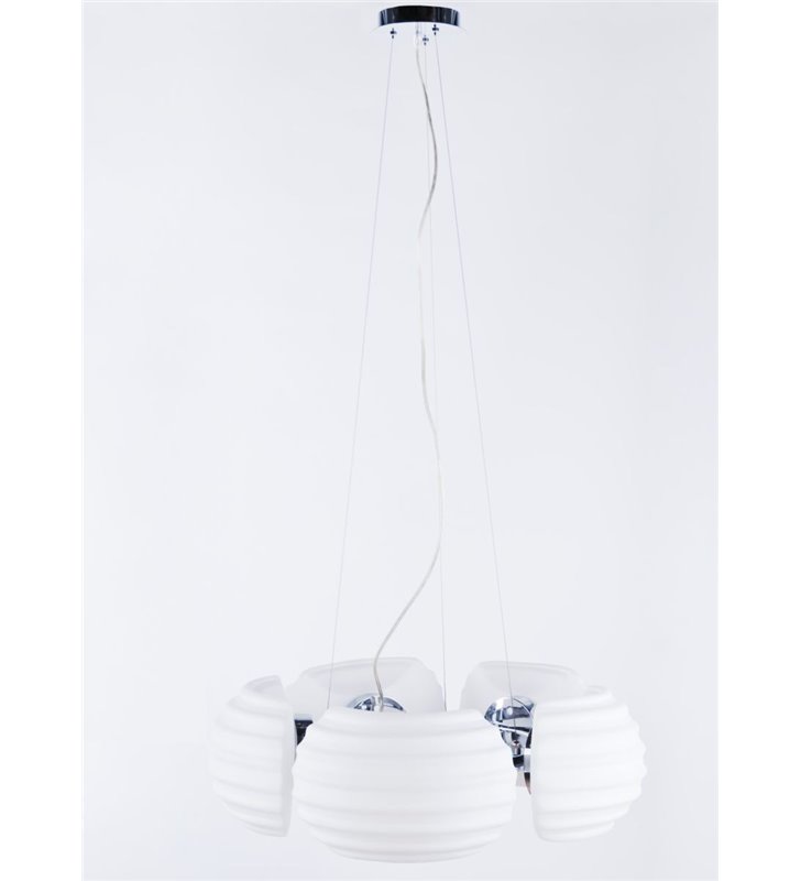 Rondo lampa wisząca biała okrągła nowoczesna do salonu jadalni kuchni sypialni nad stół 