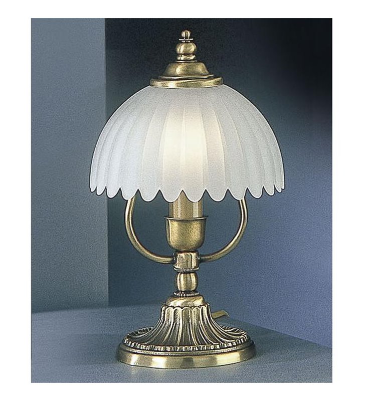 Stylowa włoska lampa stołowa Angri kolor mosiądz - DOSTĘPNA OD RĘKI