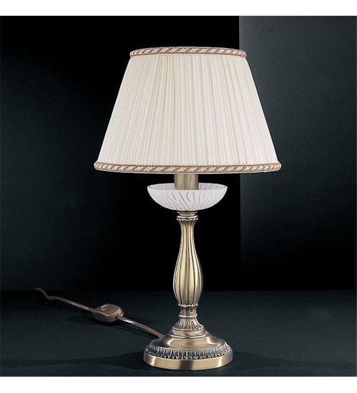 Lampa włoska z białym abażurem Mantova