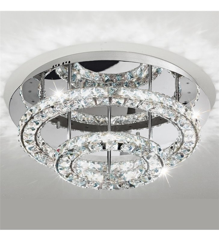 Plafon kryształowa lampa sufitowa Toneria 550 kryształowe obręcze