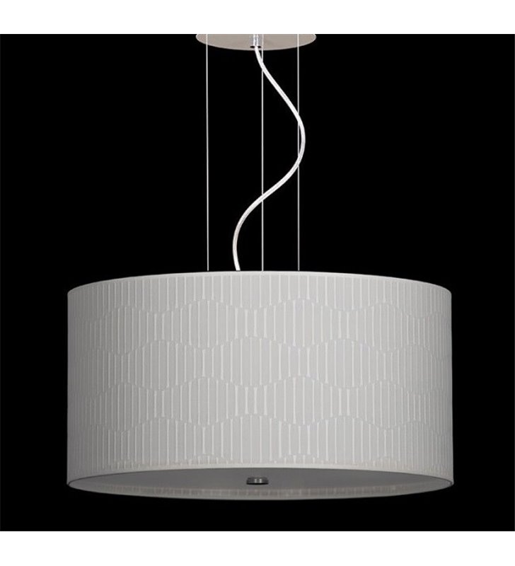 Lampa wisząca Onde 500 (K) abażur kremowy do sypialni salonu jadalni kuchni - OD RĘKI