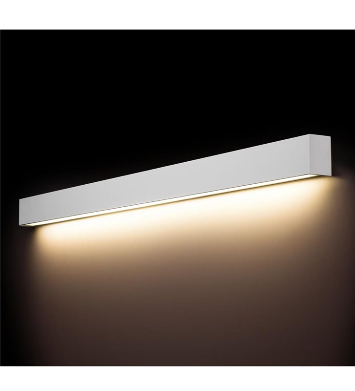 Kinkiet Straight White LED podłużny metalowy biały 122CM styl nowoczesny - OD RĘKI