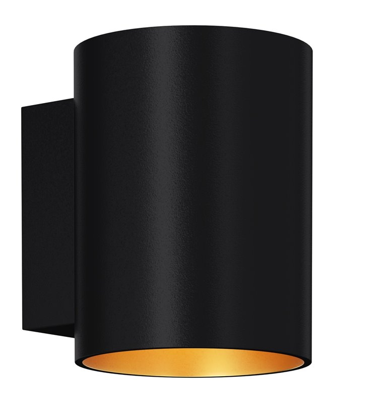 Nowoczesny czarno złoty kinkiet Sola okrągły do wnętrz w stylu minimalistycznym technicznym nowoczesnym