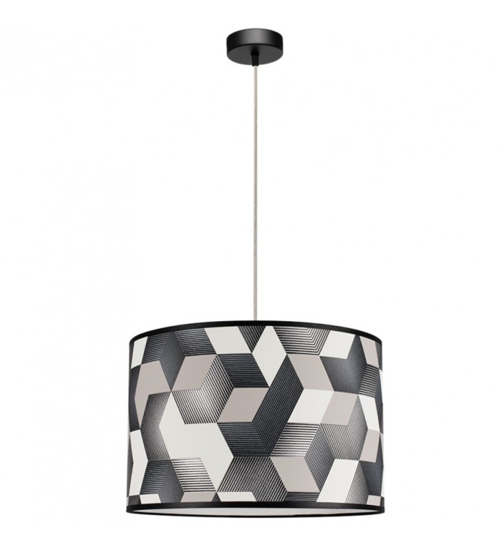 50cm lampa wisząca Espacio abażur z geometrycznym wzorem do sypialni kuchni jadalni salonu